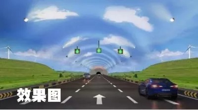 隧道彩绘蓝天白云